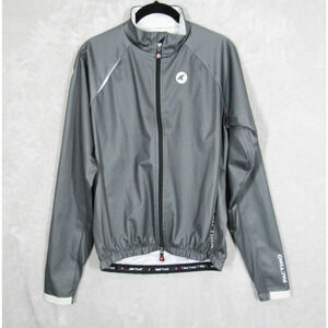 Pactimo Men's Cycling Wind Jacket Size Small Gray Full Zip Lightweight
